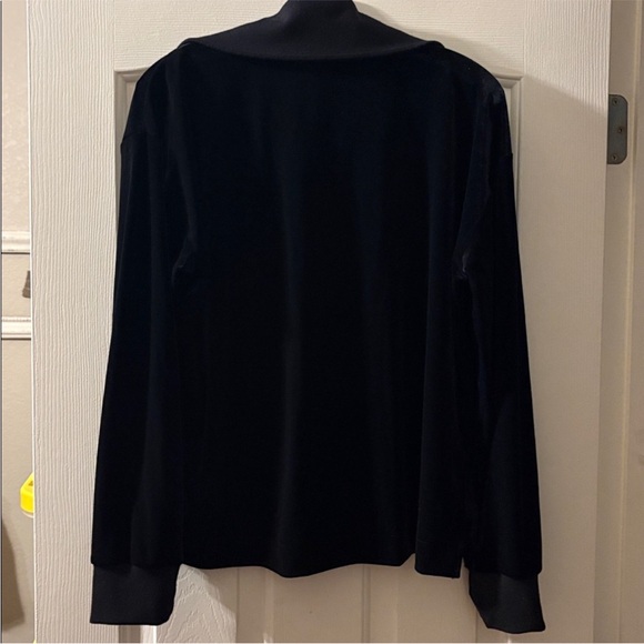 Spanx EUC Velour Quarter Zip Big Collared Jacket size XL - Picture 7 of 8